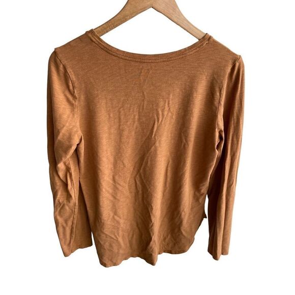 Tahari Soft‎ Long Sleeve Basic Brown Top Cotton Mix - Picture 2 of 4